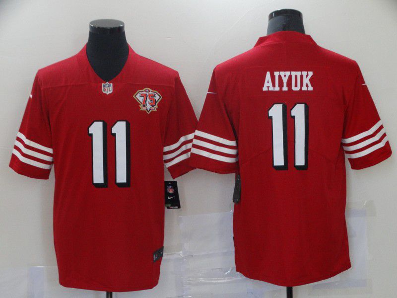 Men San Francisco 49ers 11 Aiyuk Red New Nike Vapor Untouchable Limited 2021 NFL Jersey